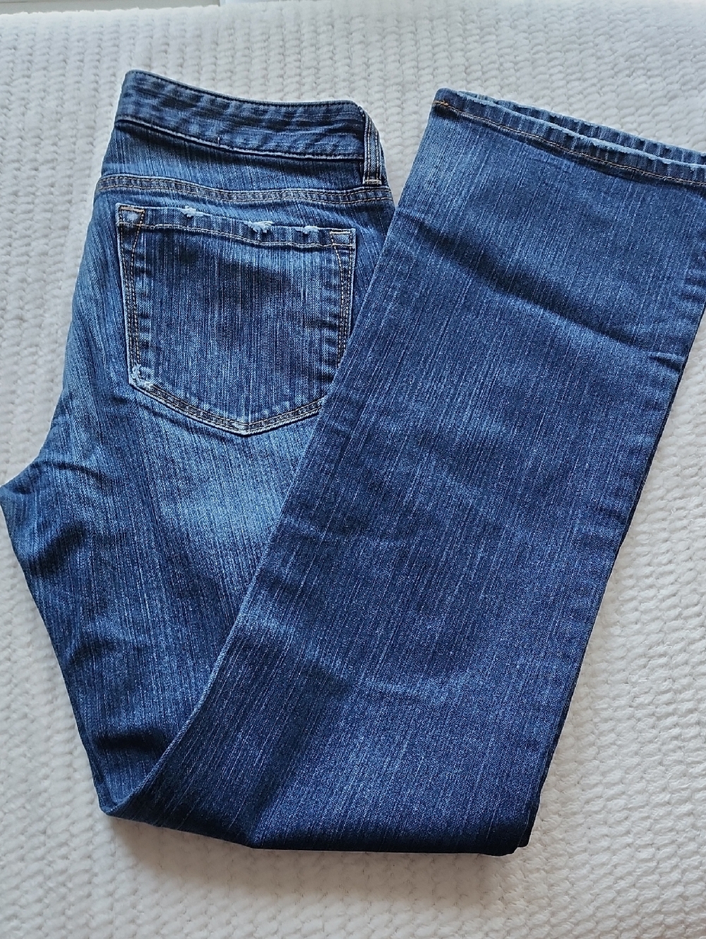 Loft Ann Taylor Curvy Boot Blue Jeans